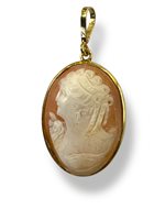 Pendant Mandile 1922 Woman Cammei  in Silver Conchiglia 2MCICM100